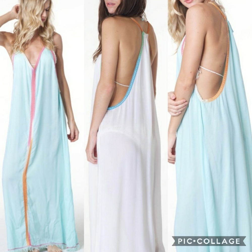 Z&L Europe Swimsuit Coverup. Cream. Sheer.